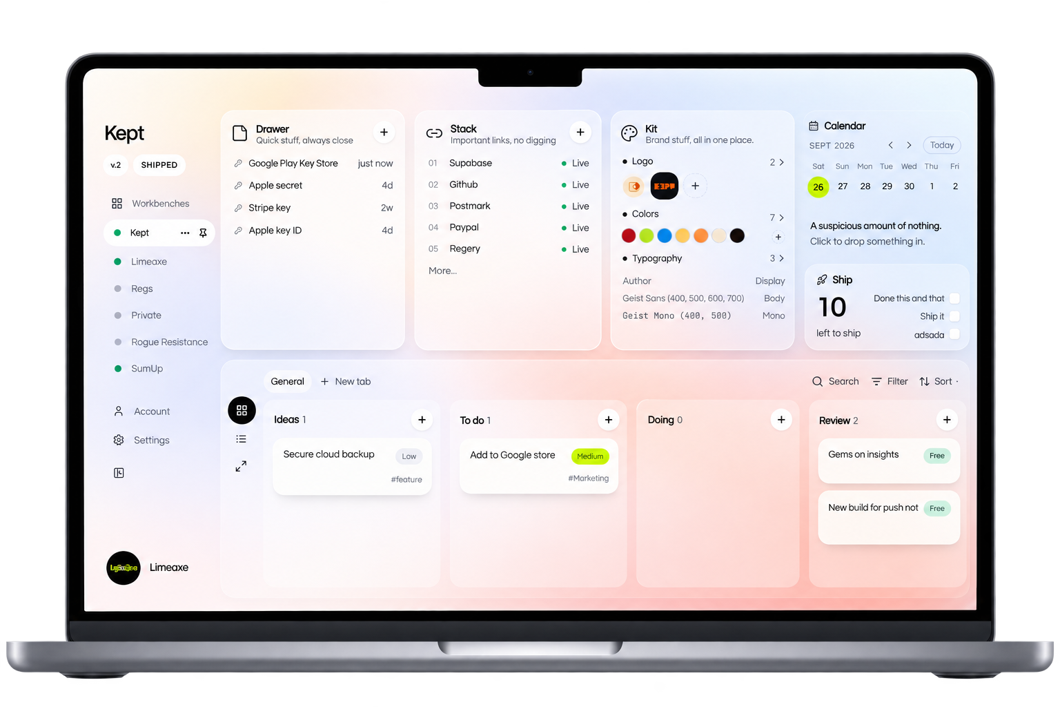 Chop board app shown on a laptop